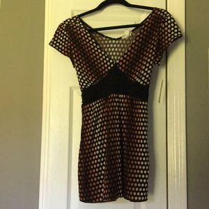 Tie back Polka dot tunic